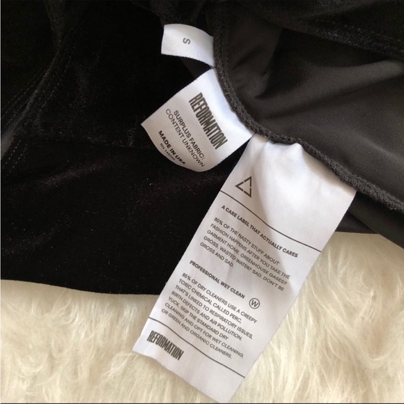 Reformation Avalon Velvet Black Bodysuit - Picture 6 of 6